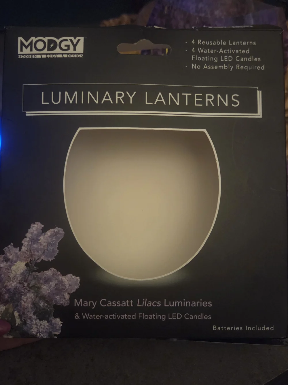 MODGY Mary Cassatt Luminary Lantern Water Activated LED Candle Set